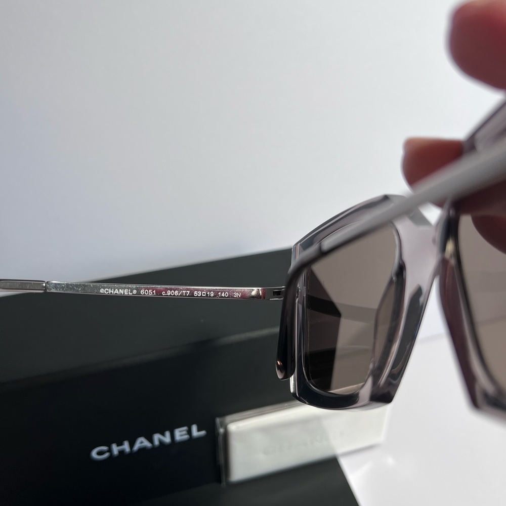 Chanel Square Sunglasses Ch6051 Grey/Mirror Clear. - Picture 8 of 11